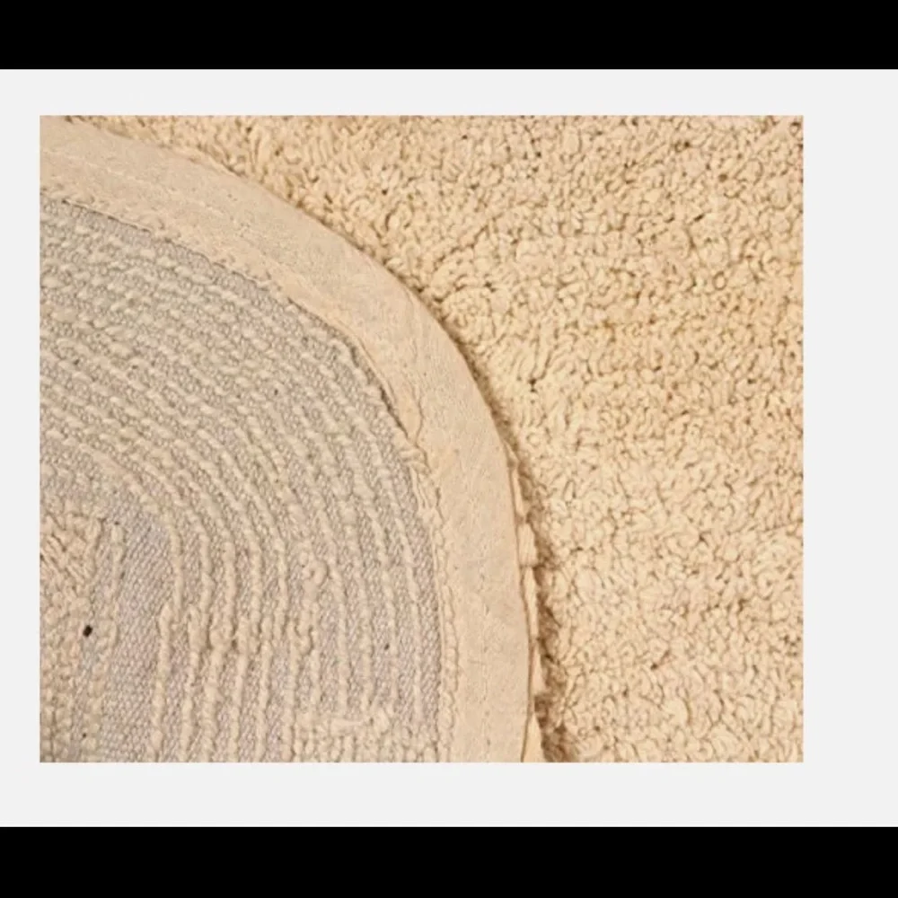 Radiant Collection 100% Cotton Bathroom Rug, Washable Rug, Soft Cotton , IVORY